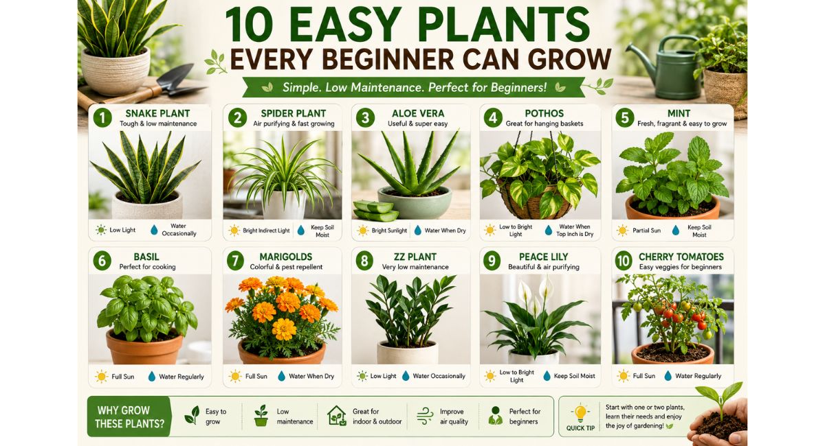 10 Easy Plants Every Beginner Can Grow