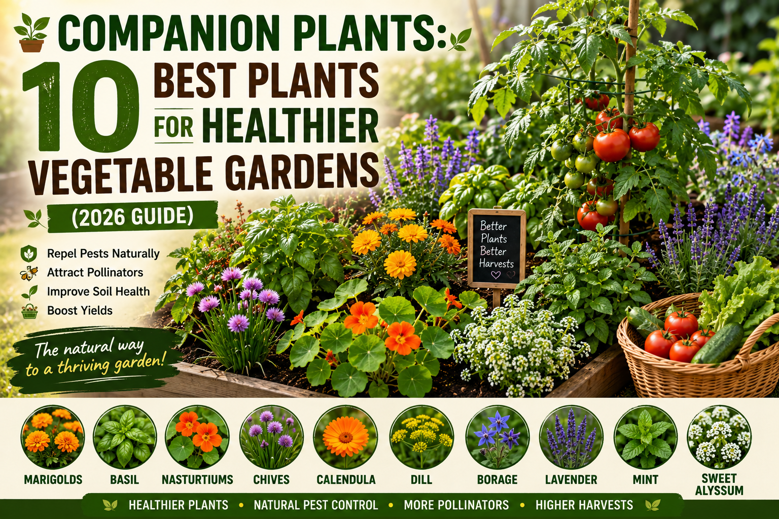 Companion Plants: 10 Best Plants for Healthier Vegetable Gardens (2026 Guide)