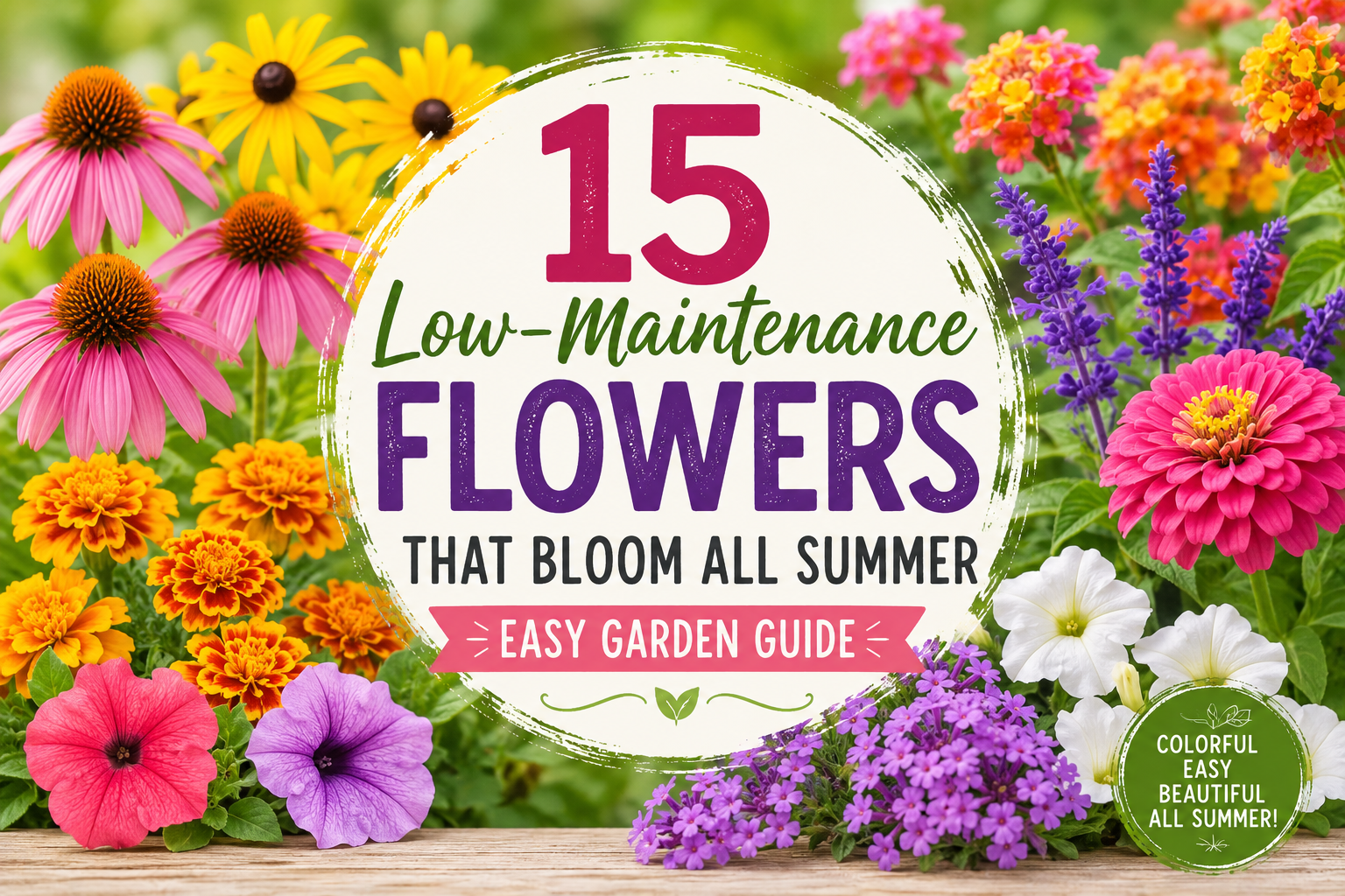 🌸15 Low-Maintenance Flowers That Bloom All Summer | Easy Garden Guide