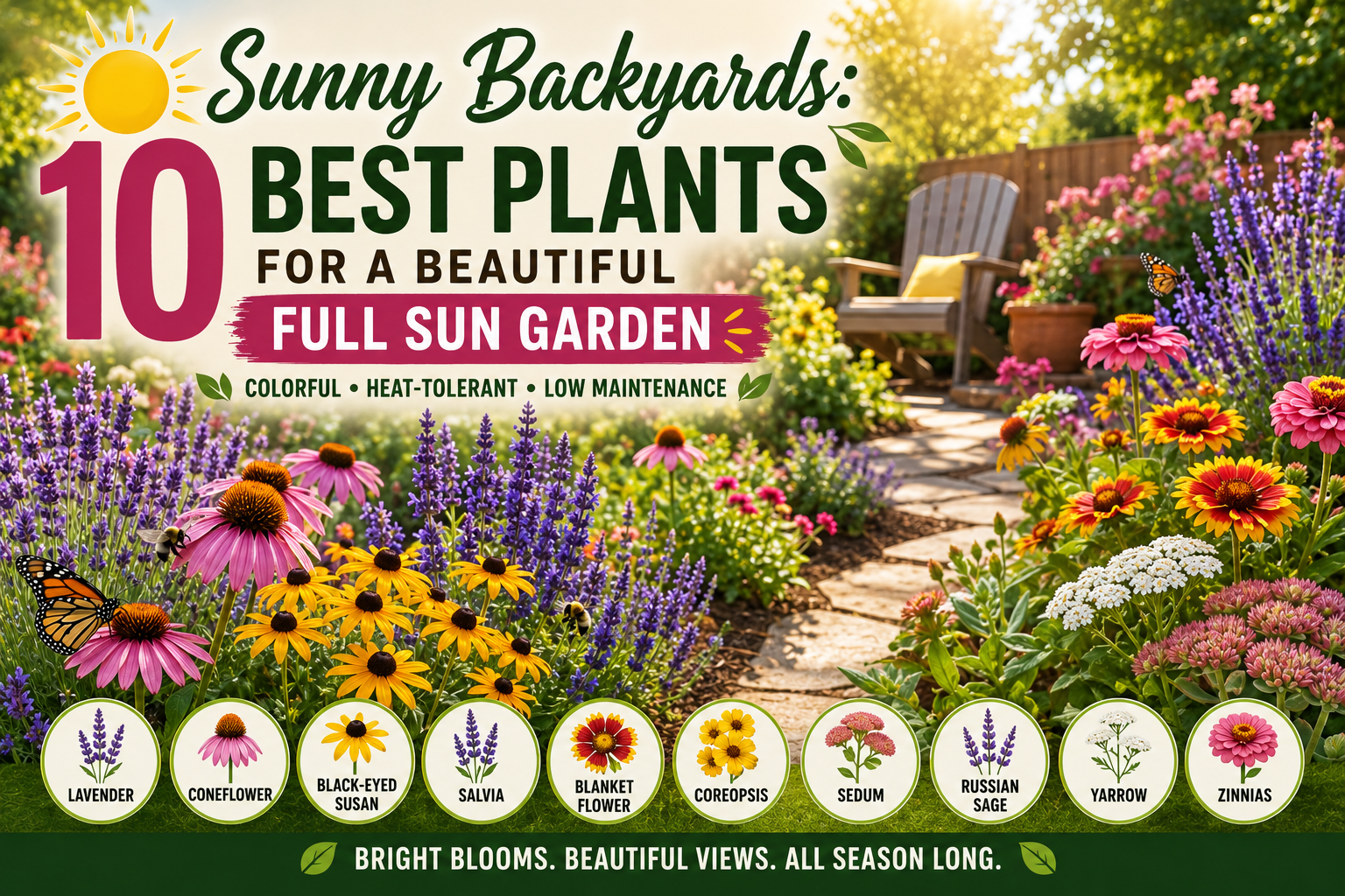🌞 Sunny Backyards: 10 Best Plants for a Beautiful Full Sun Garden